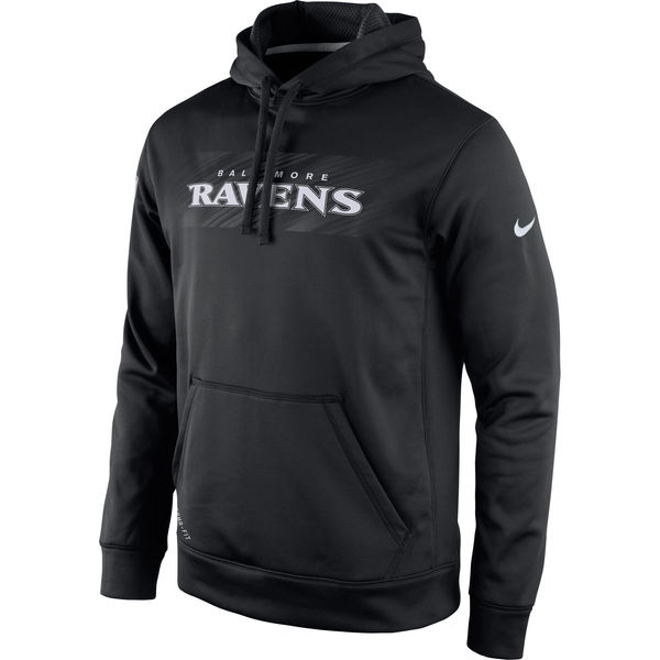 Men Baltimore Ravens Nike KO Speed Wordmark Performance Hoodie Black->baltimore ravens->NFL Jersey